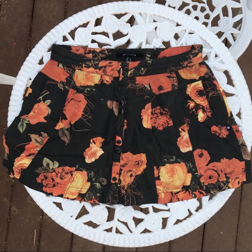 Urban Outfitters Insight Rose Button Up Mjni Skirt
